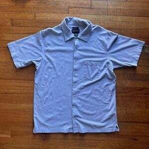 Eddie Bauer Stretch‎ Button Down Short Sleeve Shirt Casual Cotton Blend Tall L